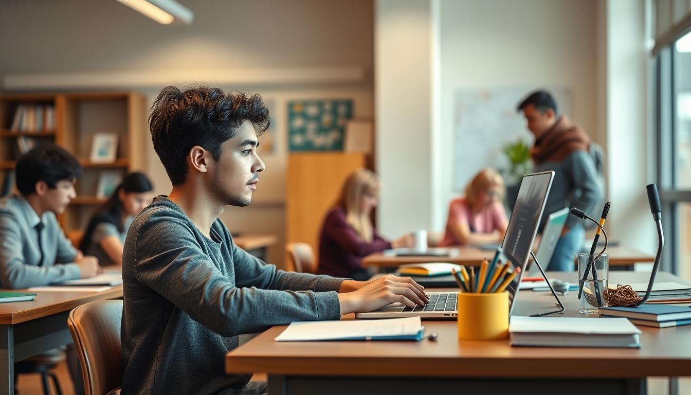 Modern university campus for students